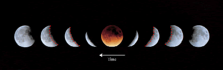 View of Moon Phases from Earth Figure