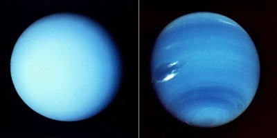 Uranus and Neptune, as observed by Voyager 2