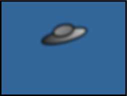 Illustration of flying saucer (accompanies text for answer choice “B”)