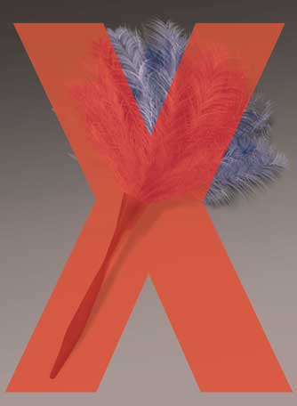Drawing of a feather duster crossed out with a big red X.