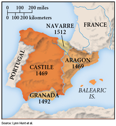Figure. Map. An example of a map of the Iberian peninsula.