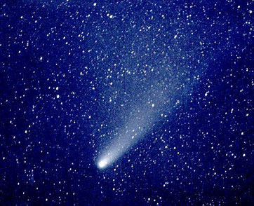 Comet Halley during its 1986 return visit, image courtesy of Dr. Sky