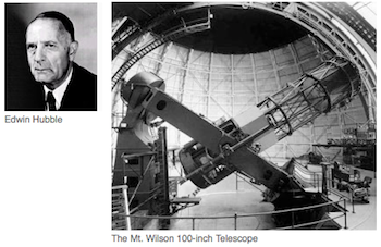 Hubble and Mt. Wilson Telescope image