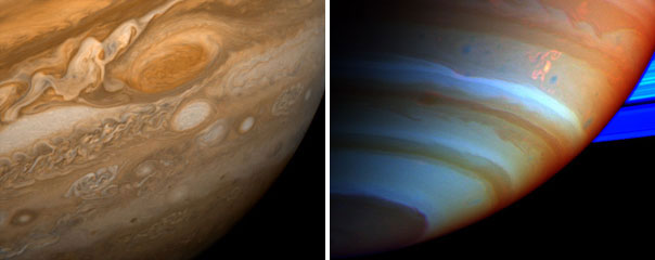 The Atmospheres of Jupiter and Saturn