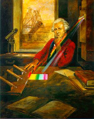 William Herschel studies a spectrum © SPL/PHOTO RESEARCHERS, INC.