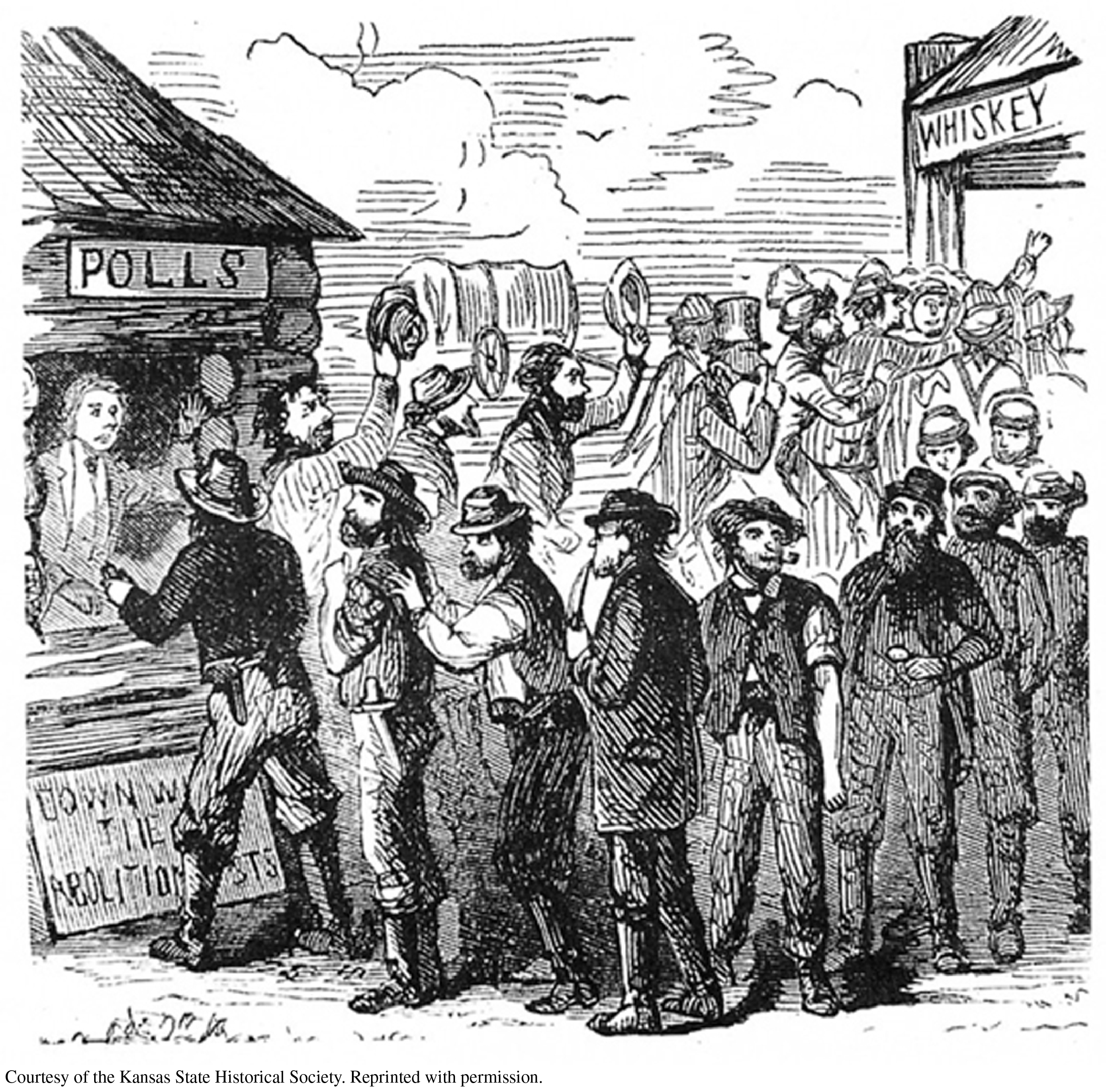 Proslavery Men Voting in Kansas