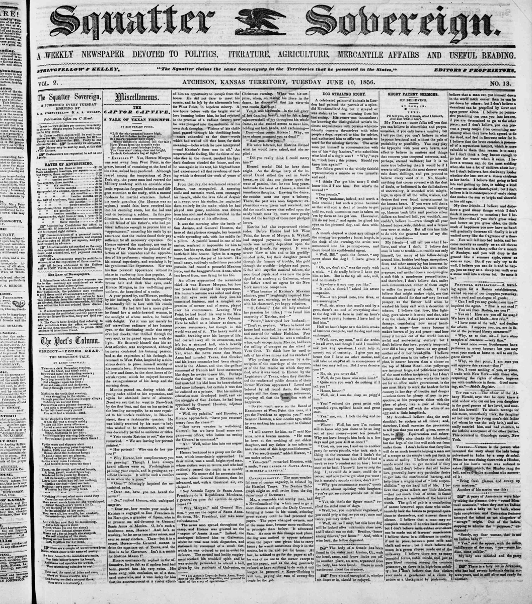 Atchison Squatter Sovereign, June 10, 1856