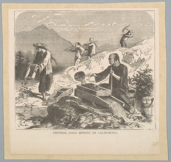 Picture of "Chines, gold mining in California".