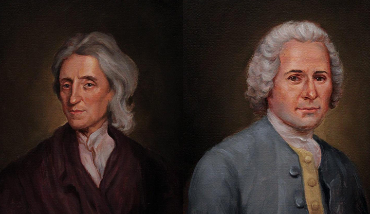 A portrait painting of renowned philosopher, John Locke.