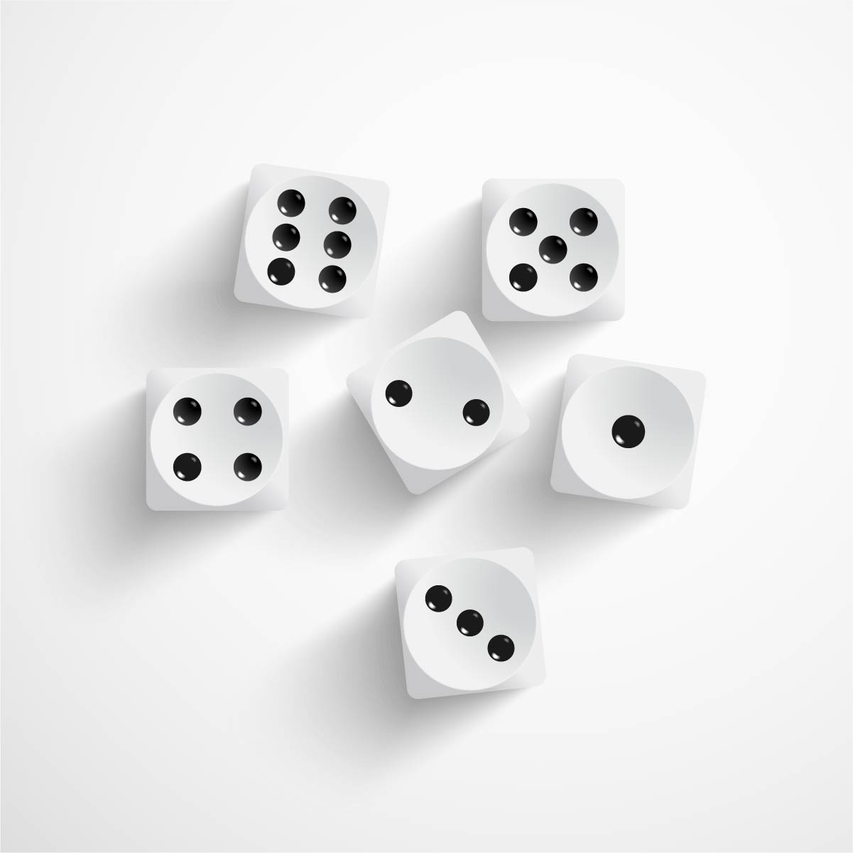 Thus photo has multiple playing dice that correlate with the evidence available for the existence of ESP.