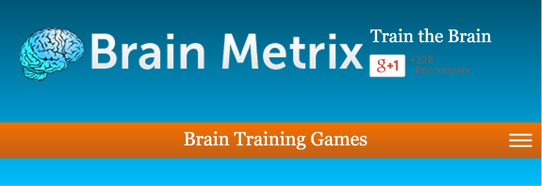 The photo shows the webpage entitled Brain Metrix. Brain Metrix provides brain training games to the user.
