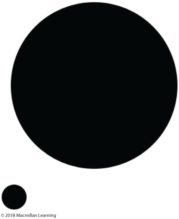 An illustration shows two black circles against a white background.
