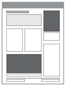 Thumbnail image. A sample layout for a newsletter or fact sheet showing information and visuals arranged in columns and blocks in a way that is balanced, attractive, and inviting.